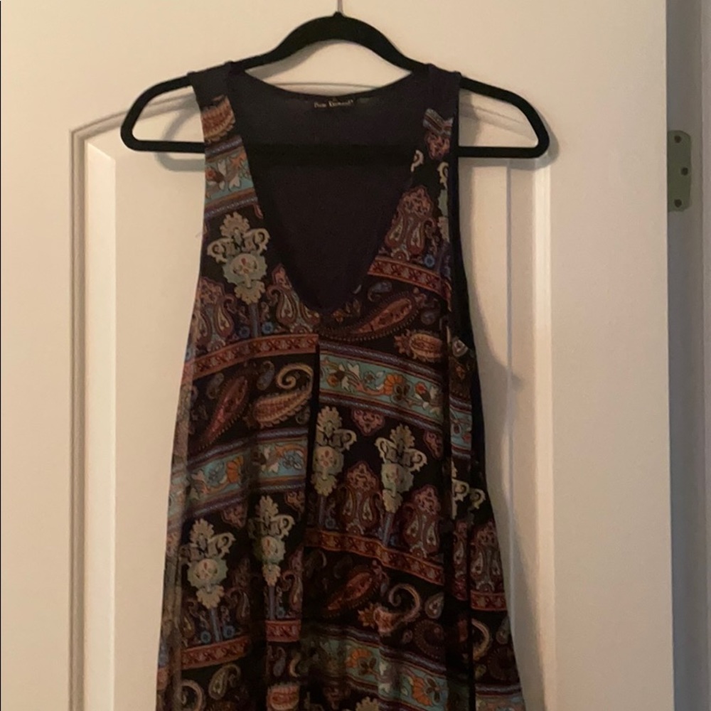 Rose Diamond Patterned overlay tanktop